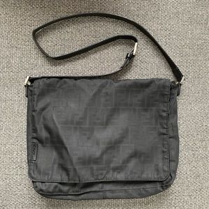 Fendi black zucca crossbody